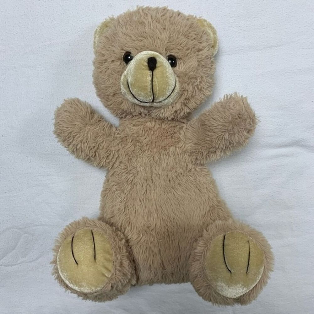 Teddy Bear Beige Tan Super Soft Fuzzy Stuffed Animal Plush Lovey Doll Toy